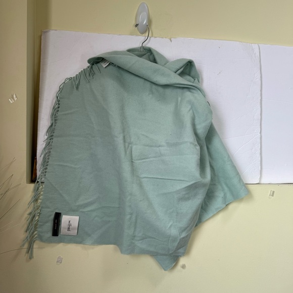 Aritzia Wilfred Free 100% Wool Classic Scarf Blanket Fringes Wrap Shawl Cozy Big - Picture 4 of 13